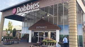 Entrance of Dobbies garden centre Edinburgh